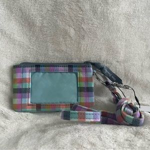 Zip ID & Lanyard - Gingham Plaid
